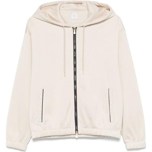 Eleventy felpa con cappuccio e zip - toni neutri