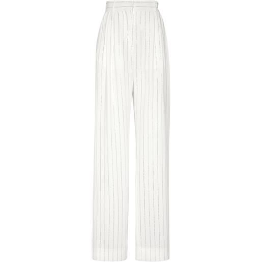 Philipp Plein pantaloni sartoriali a righe - bianco