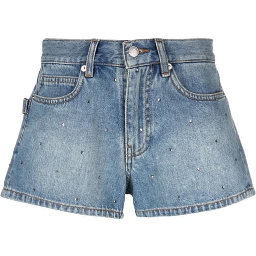 Zadig&Voltaire shorts denim con strass - blu