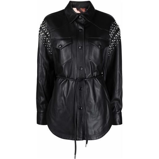 Philipp Plein camicia con borchie - nero