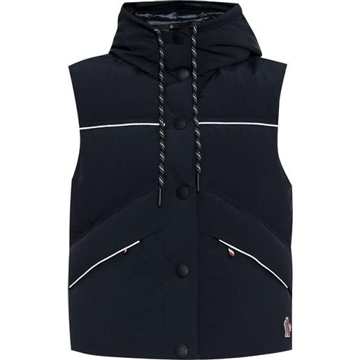 Moncler Grenoble gilet arolla con cappuccio - nero