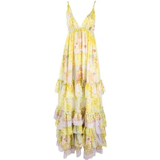 Philipp Plein abito lungo new baroque - giallo