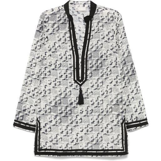 Tory Burch tunica con stampa - toni neutri