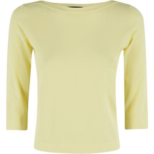 Roberto Collina t-shirt con maniche a 3/4 - giallo