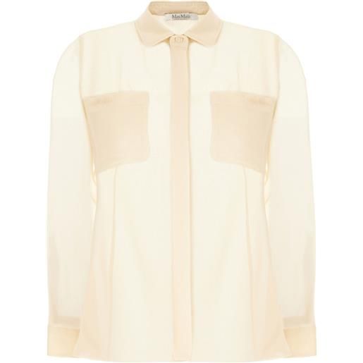 Max Mara camicia con ricamo - toni neutri