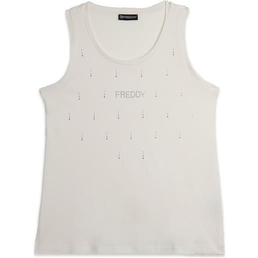 Freddy canotta decorata da strass in jersey modal