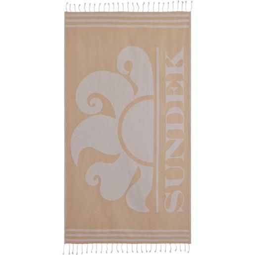 SUNDEK telo mare fouta jacquard con logo
