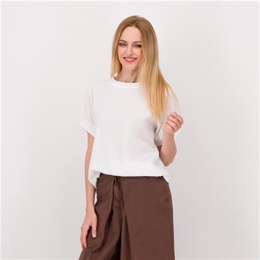 Lucrezia sciortino blusa in crêpe marocain girocollo