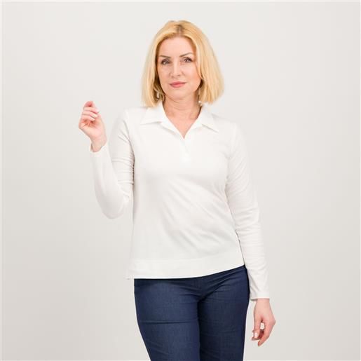 Olly Doo maglia in punto milano leggero con collo a polo