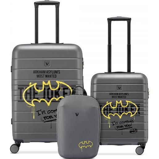 Roncato dc comics set valigie (medio, cabina, zaino da viaggio) - batman