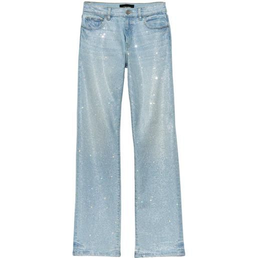 Purple Brand jeans dritti con strass - blu