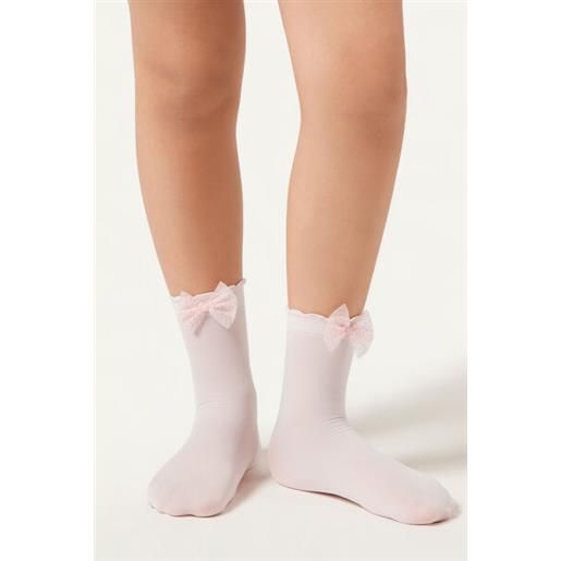 Calzedonia calze con fiocco bambina rosa