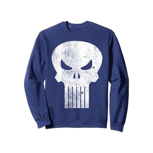 Marvel the punisher classic retro skull logo felpa