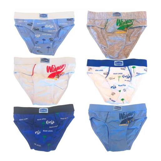 Gasolino (6pz) slip bimbo in cotone elasticizzato fantasia secondo disponibilità (immagine indicativa) (it, età, 3 anni, regular, mix)