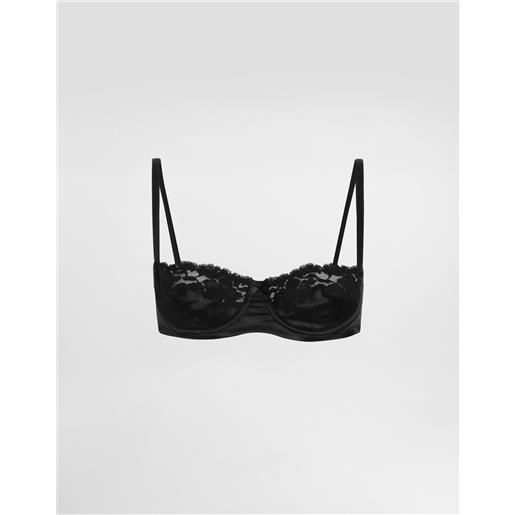 Dolce & Gabbana reggiseno balconcino in raso e pizzo