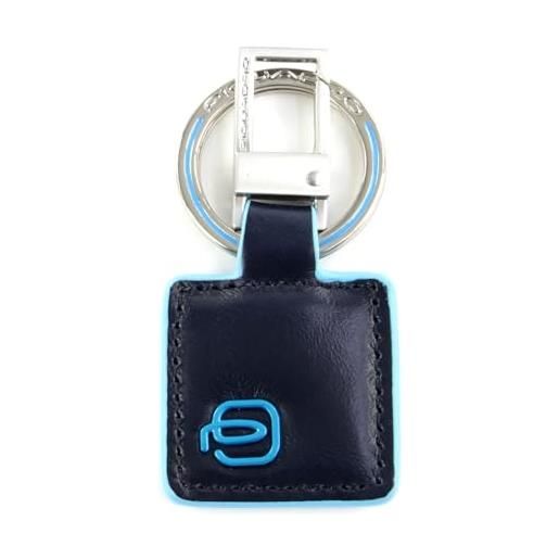 Piquadro pc3757b2/blu2 blue square portachiavi, blu
