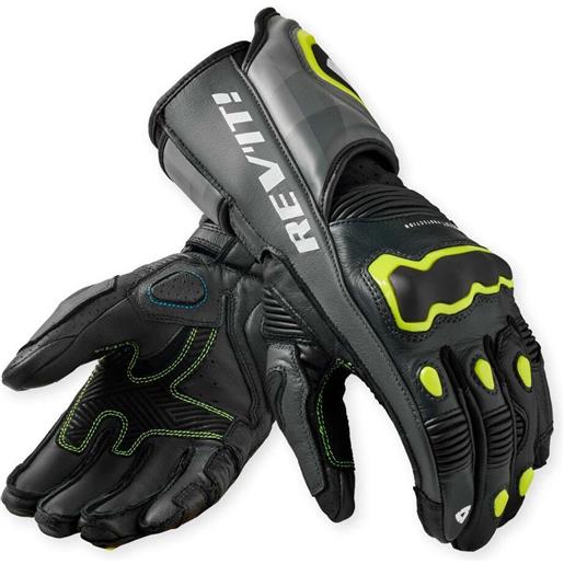 Rev'it guanti moto Rev'it quantum 3 grigio giallo neon