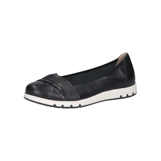 CAPRICE ballerine da donna in pelle, marrone (taupe metallic), 38 eu