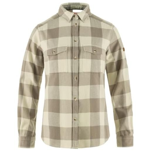Fjällräven fjallraven övik heavy flannel shirt w t, bianco (blanco niebla), m donna