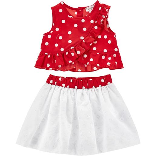 Monnalisa set popeline top e gonna