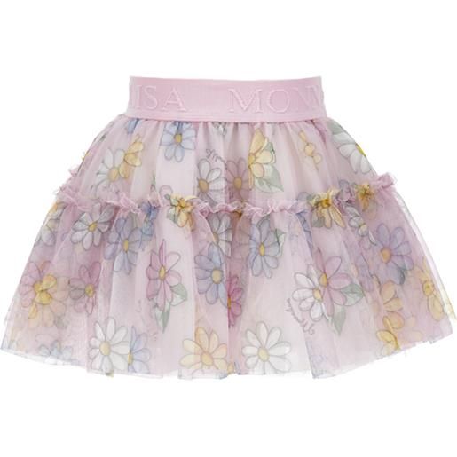 Monnalisa gonna tulle stampa margherita