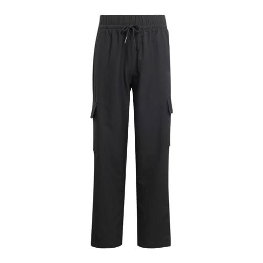 adidas essentials cargo pants, pantaloni unisex - bambini, black/white, 