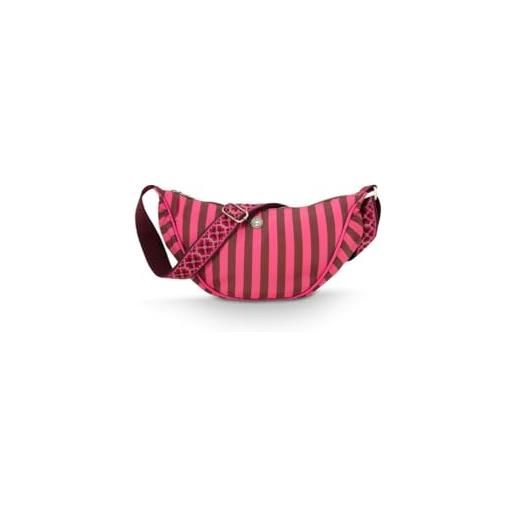 Pip studio freya half moon cross body bag stripe pink