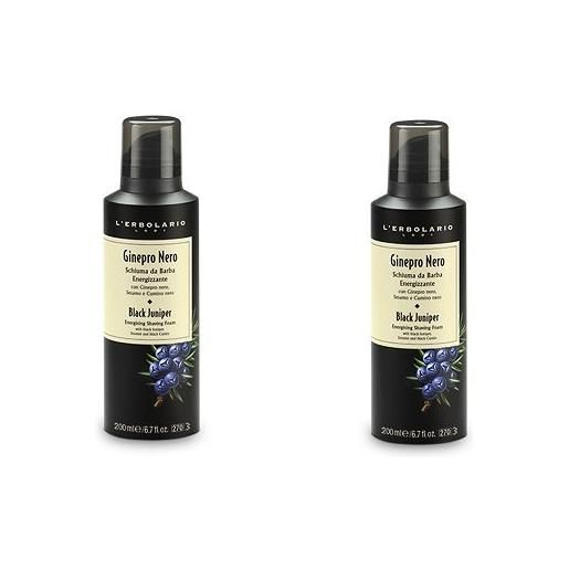 Erbolario - ginepro nero schiuma da barba energizzante 2 conf da 200 ml