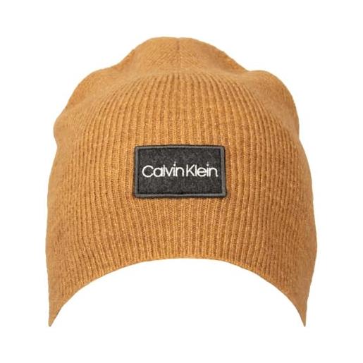 Calvin Klein cappello uomo ck berretto con logo morbido e caldo articolo zm0zm02445, pta grey fog, taglia unica