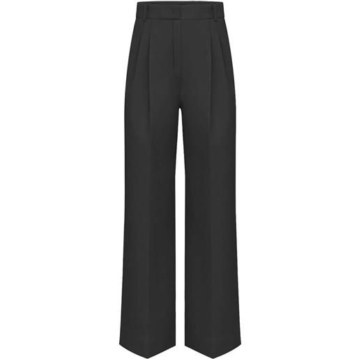 EMME MARELLA pantaloni a palazzo pinces in popline donna