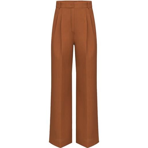 EMME MARELLA pantaloni a palazzo pinces in popline donna