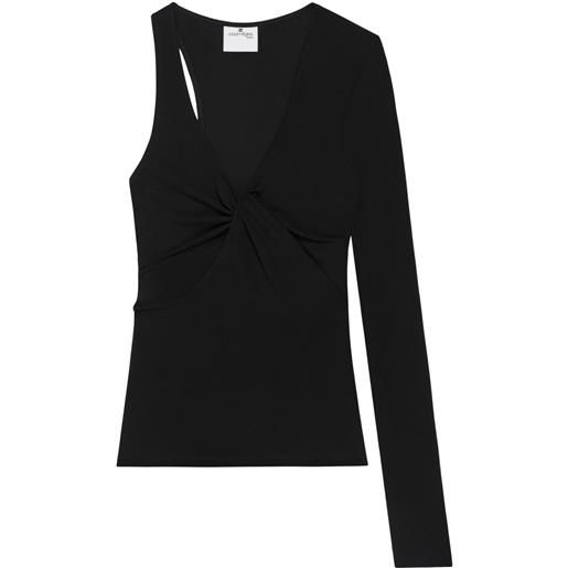 Courrèges top asimmetrico - nero
