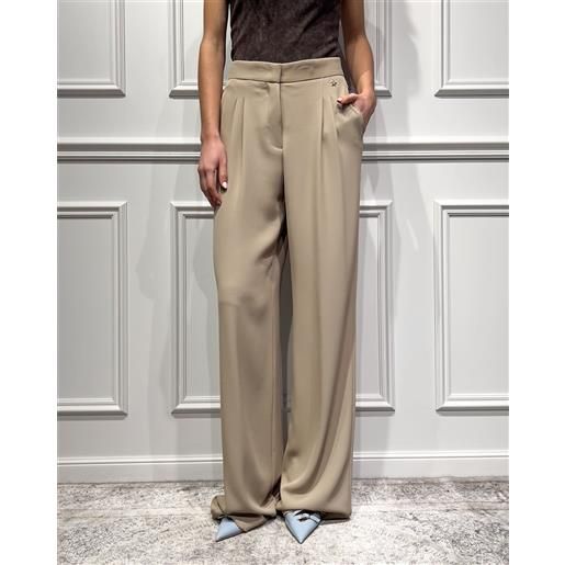 SOUVENIR pantalone palazzo in cady con pinces - SOUVENIR