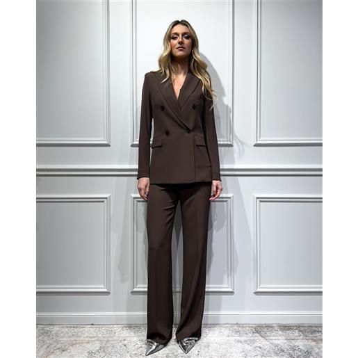 ANGELA DAVIS tailleur in cady con giacca doppiopetto - ANGELA DAVIS
