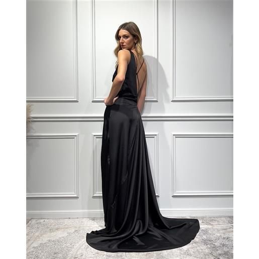 ELEH abito lungo in raso con strascico - ELEH