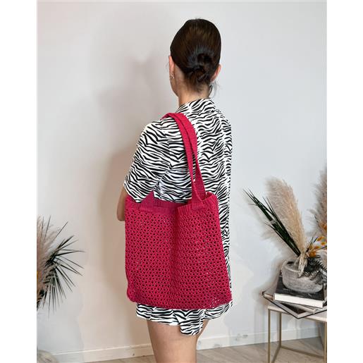 DIXIE borsa shopper effetto crochet - DIXIE