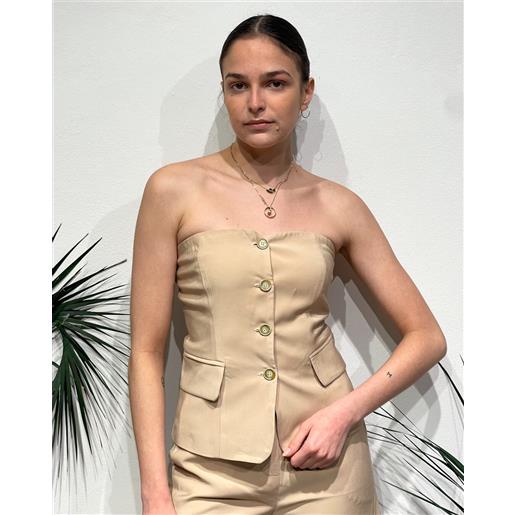 HAVEONE top in viscosa con bottoni - HAVEONE