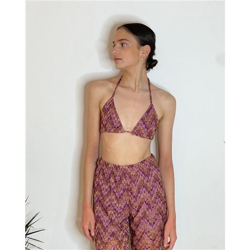 HAVEONE top triangolo fantasia geometrica lurex - HAVEONE