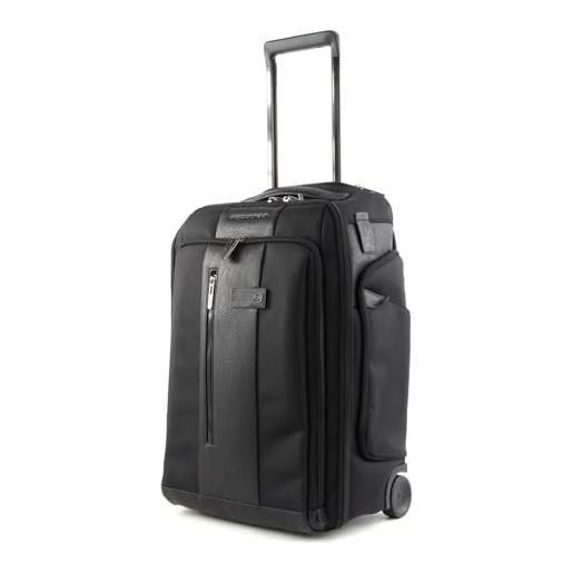PIQUADRO - zaino trolley 2 ruote brief - porta pc 15.6 in pelle - colore nero - unisex