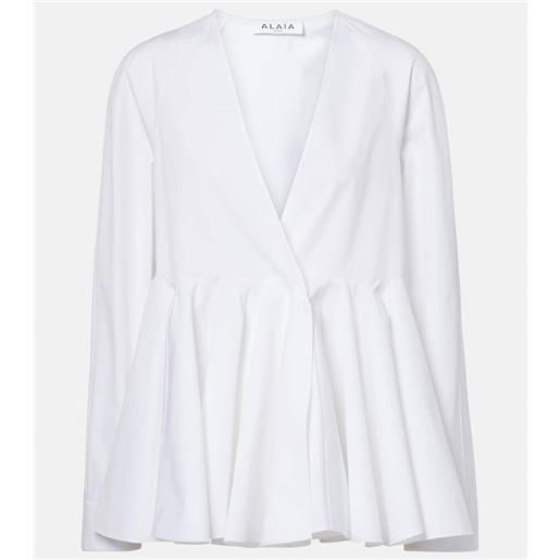 Alaia alaã¯a blusa flore in cotone