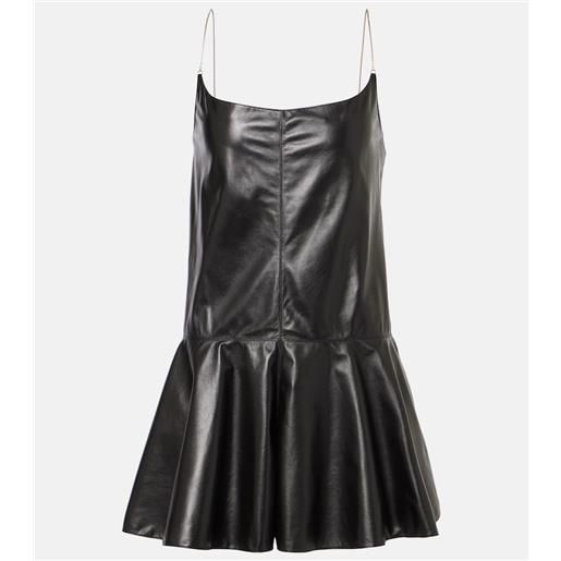 Alaia alaã¯a jumpsuit corta slip in pelle
