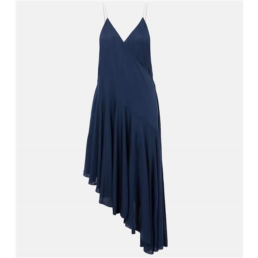 Alaia alaã¯a abito sottoveste asimmetrico in jersey