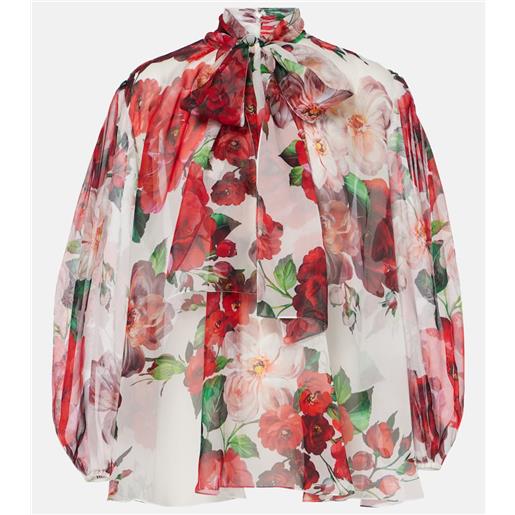 Dolce&Gabbana blusa in chiffon di seta con fiocco
