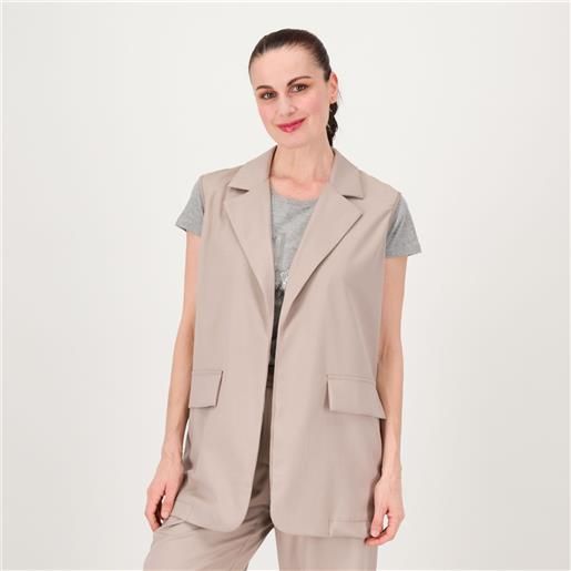 Enjoy gilet in tessuto fluido con finte tasche