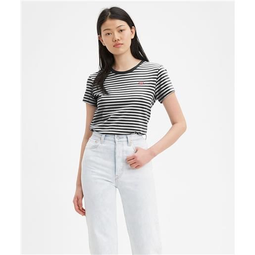 LEVI'S ® levi's® t-shirt in cotone a righe bianca donna