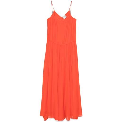 Forte Forte abito lungo in seta - arancione
