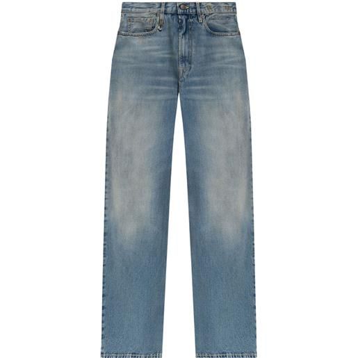 R13 jeans a gamba ampia effetto vissuto - blu
