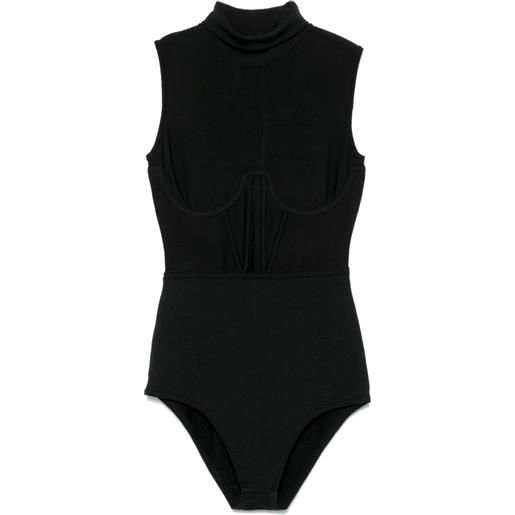 Nensi Dojaka body in stile corsetto - nero