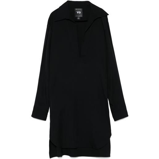 Y-3 camicia con colletto a punta - nero