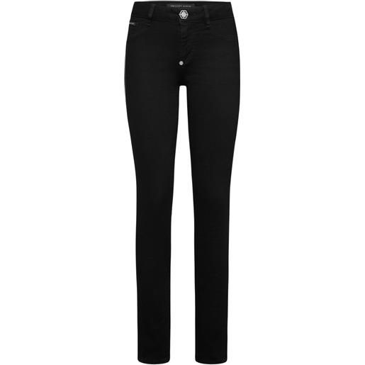 Philipp Plein jeggings con logo - nero